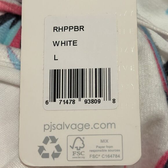 PJ SALVAGE WOMENS PEACHY PARTY BRALETTE IN WHITE SIZE LARGE NWT - Picture 5 of 6